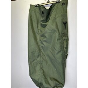 US Military Army Duffle Bag Back Pack USGI OD GREEN Handles Hooks Big Pockets